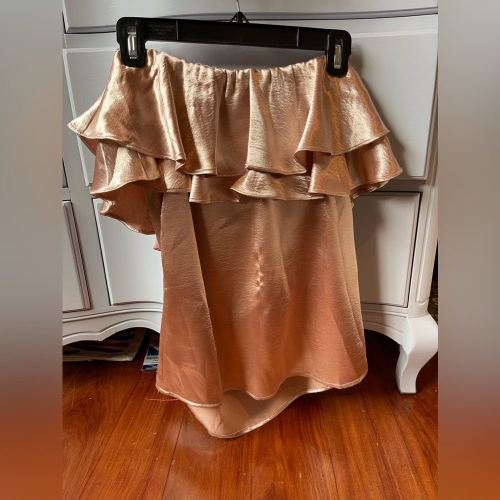 Small endless rose pink silk top